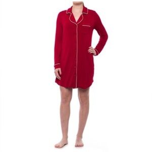 NWT Cynthia Rowley Notch Collar Nightshirt - Long Sleeve size 1x